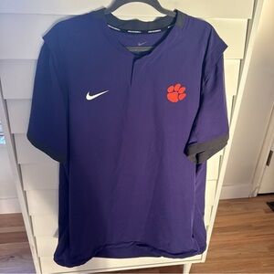 Nike Jacket Clemson Purple XL Wind Shirt Windbreaker Pullover Baseball Coach Sna